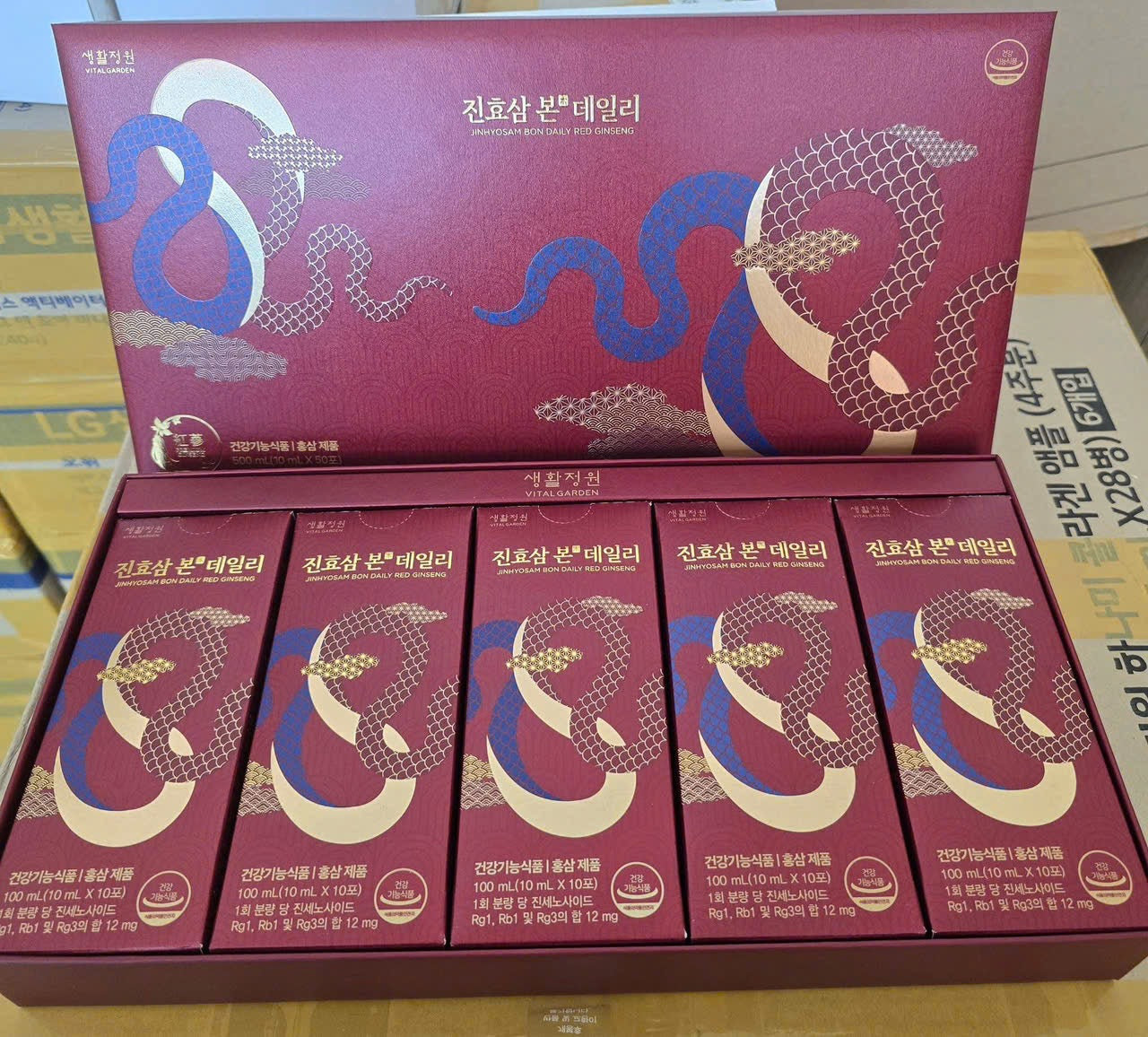 Nước Hồng Sâm 6 năm tuổi LG Saeng Hwal Jeong Won Jinhyosam Bon Daily Hộp 50 Gói Nhỏ