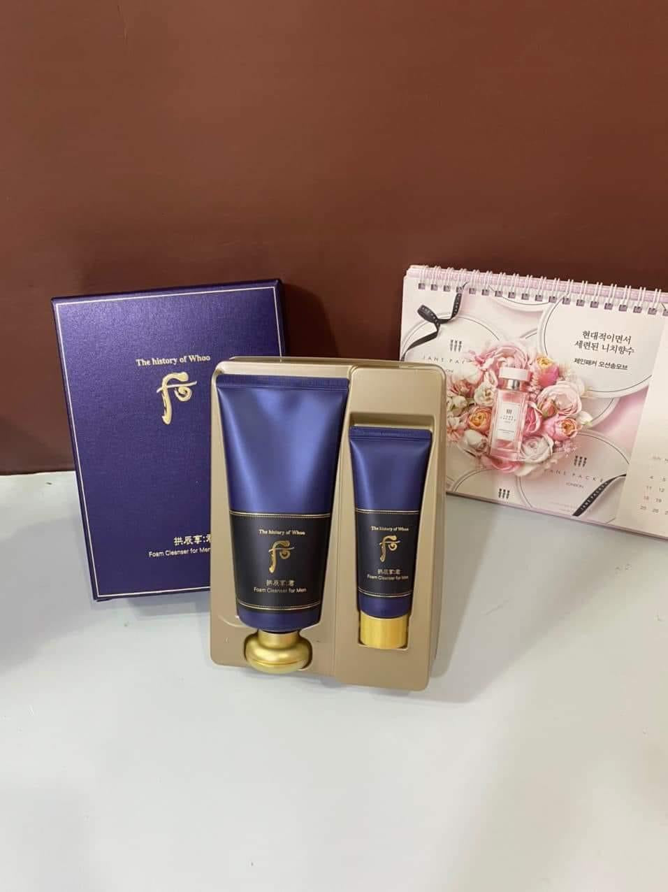 𝐒𝐮̛̃𝐚 𝐫𝐮̛̉𝐚 𝐦𝐚̣̆𝐭 Cho Nam Giới The History Of Whoo Cleansing Foam For Men (Mua Chai Lớn Tặng Chai Nhỏ)