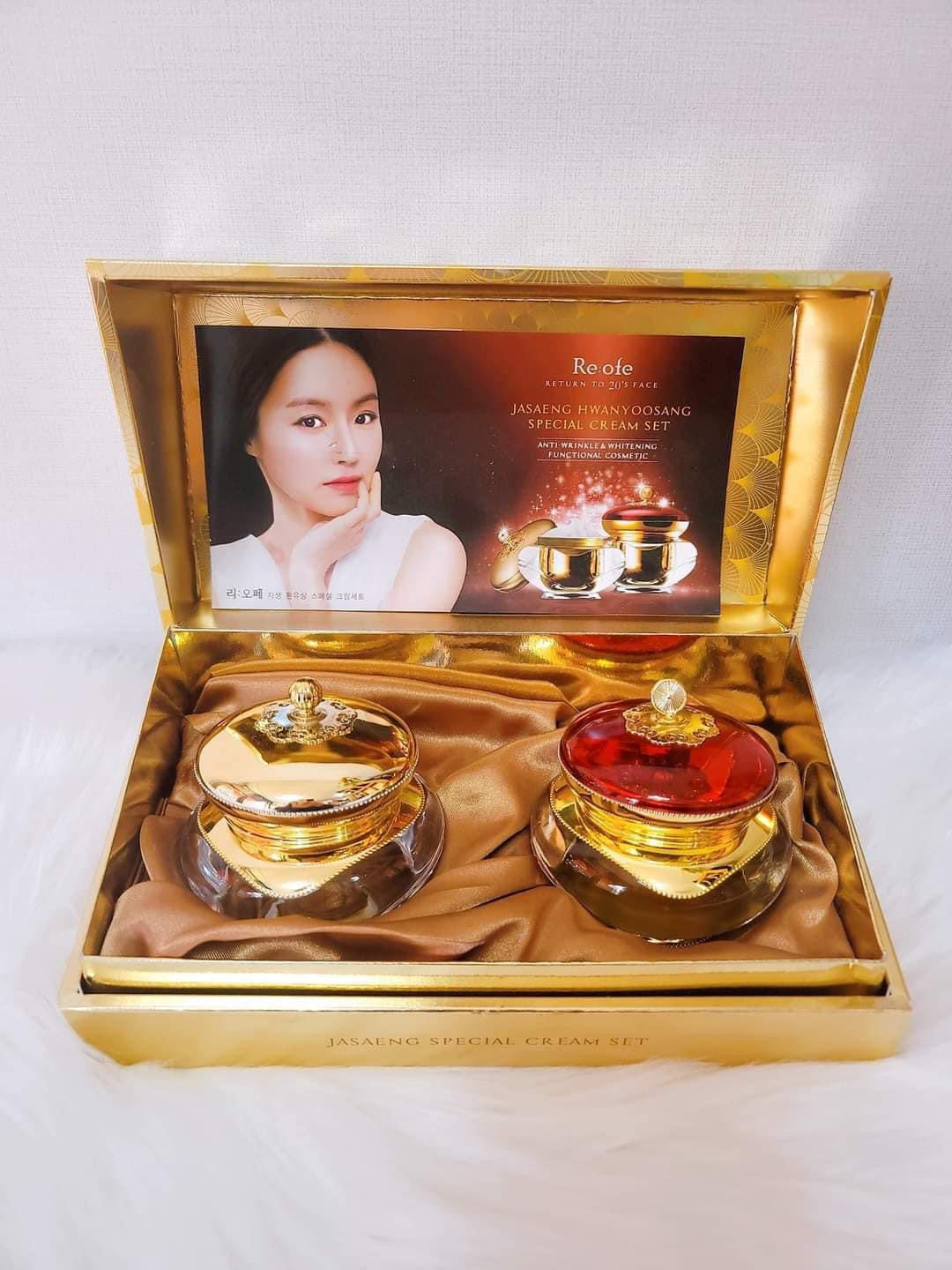 Set Dưỡng Trắng Da Và Chống Nhăn Cao Cấp Hoàng Cung Re:ofe Jasaeng Elasticity-improving Cream Hàn Quốc