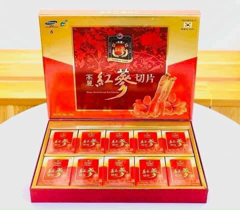 SÂM LÁT TẨM MẬT ONG Thái lát hộp giấy