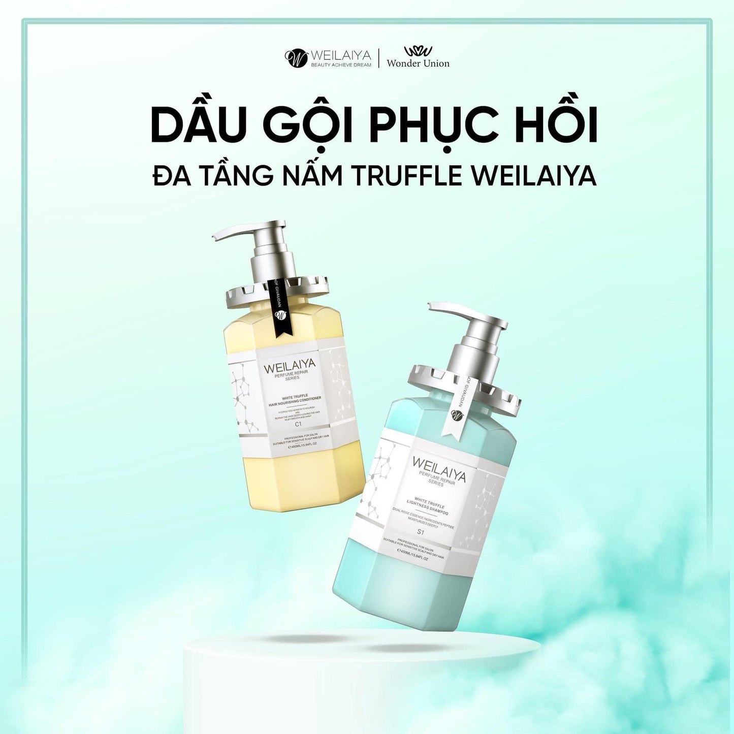 Weilaiya White Truffle Shampoo Conditioner (Gội Xả Nấm Đa Tầng)