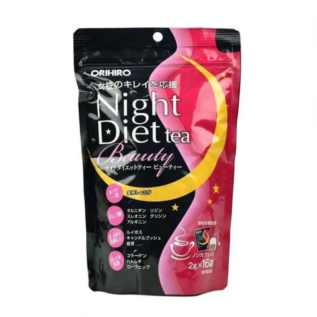 Trà hỗ trợ giảm cân đẹp da ban đêm Nhật Bản Orihiro Night Diet Tea Beauty (16 túi nhỏ)