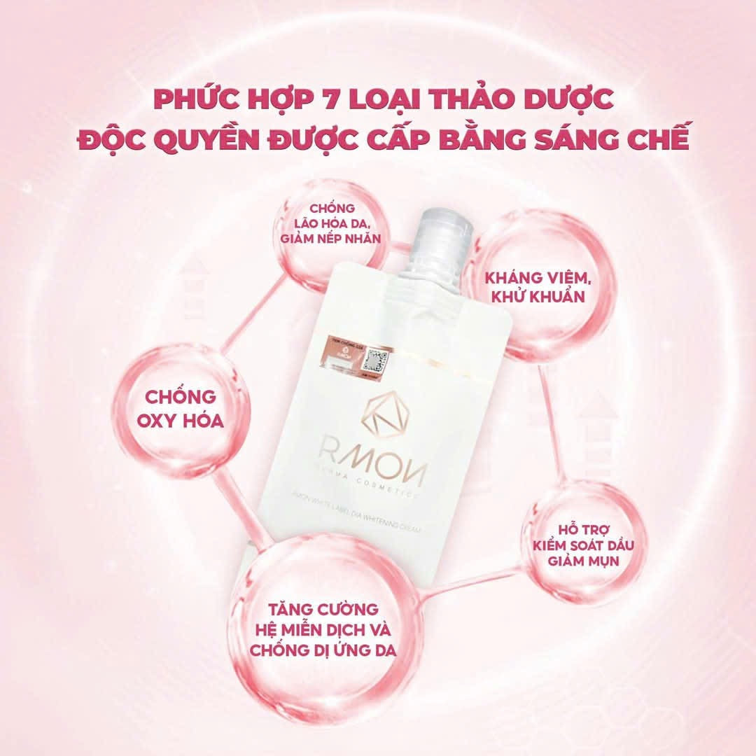 𝐊𝐞𝐦 𝐃𝐮̛𝐨̛̃𝐧𝐠 𝐓𝐫𝐚̆́𝐧𝐠 𝐃𝐚 𝐁𝐨𝐝𝐲 𝐑𝐦𝐨𝐧 𝐖𝐡𝐢𝐭𝐞 𝐋𝐚𝐛𝐞𝐥 𝐃𝐢𝐚 𝐖𝐡𝐢𝐭𝐞𝐧𝐢𝐧𝐠 𝐂𝐫𝐞𝐚𝐦 Túi 50ml