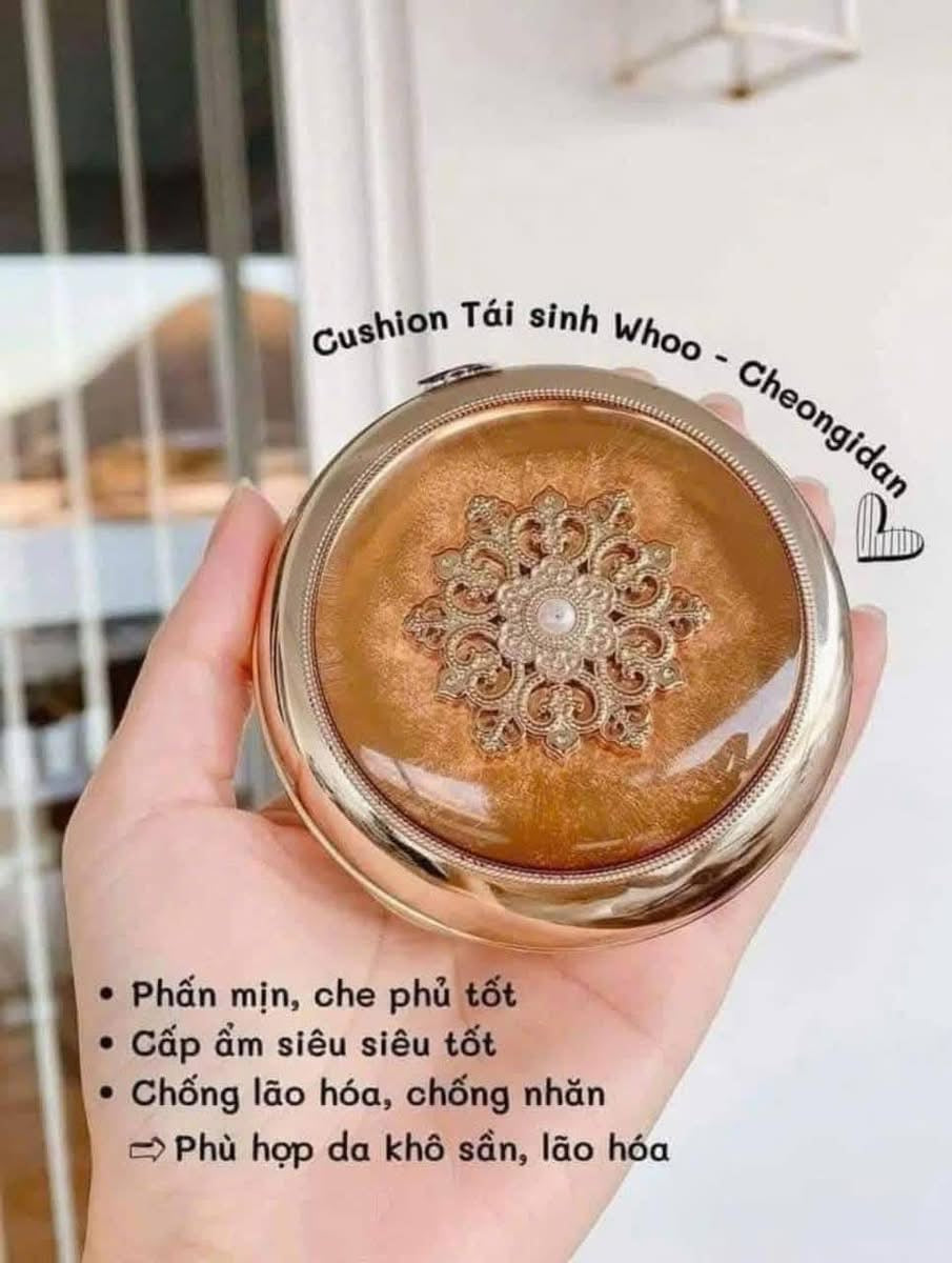 Set Whoo Cushion Hoa Hiên Phấn Ướt Tái Sinh 1 Refil Tone 21 & 23