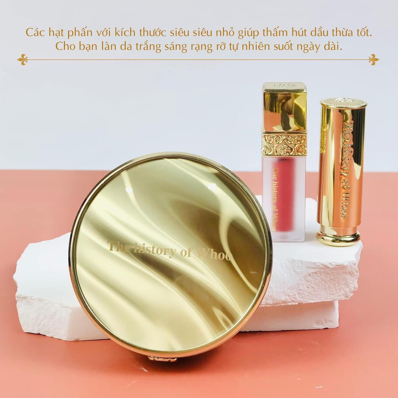 Set Phấn phủ Whoo vàng. Luxury Glow Pressed Powder Pact Tone 21