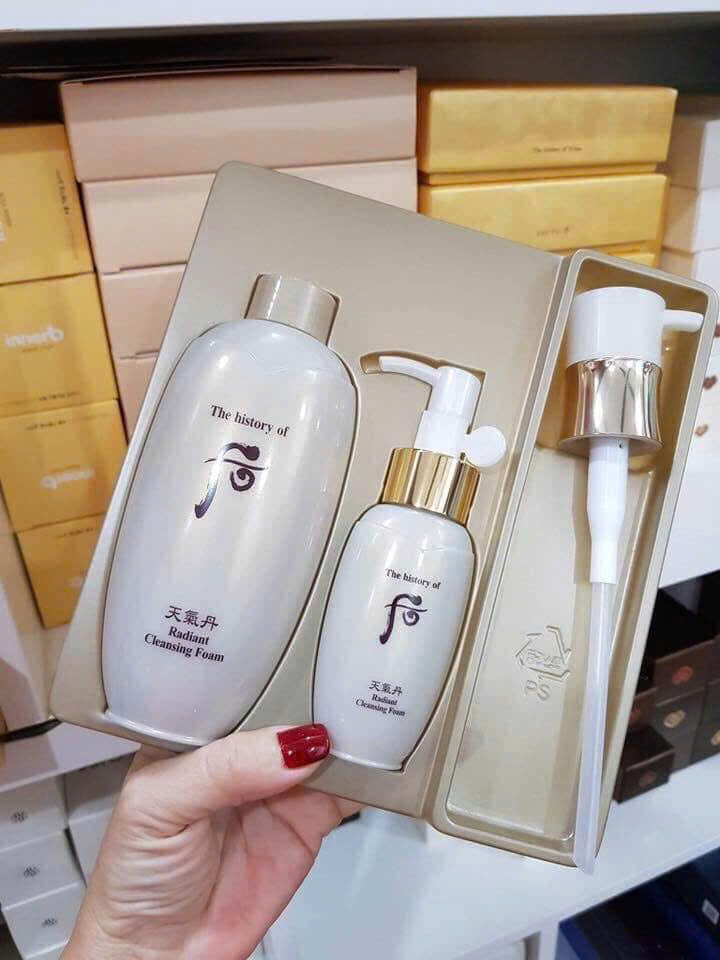 SỮA RỬA MẶT WHOO HOÀNG CUNG Whoo Radiant Cleansing Foam Set
