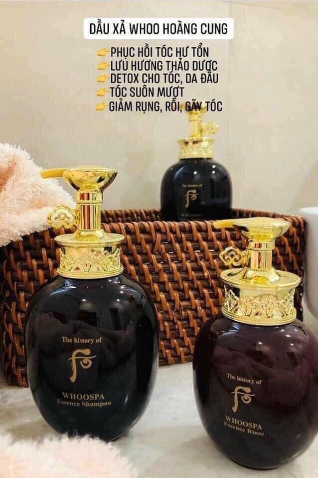 Set Dầu Gội Xả Đông Y WHOOSPA Cao Cấp Hàn Quốc 3 chai