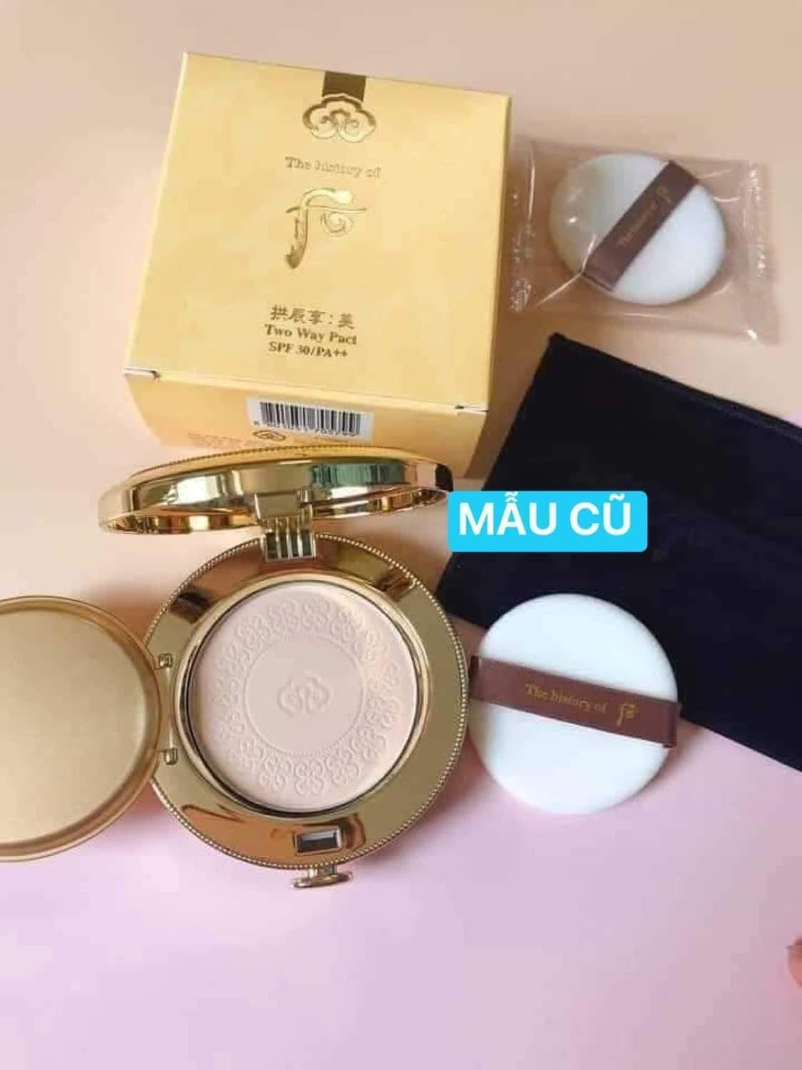 Phấn phủ Whoo vàng Two Way Pact siêu mịn đẹp tự nhiên chống nắng SPF30/PA++