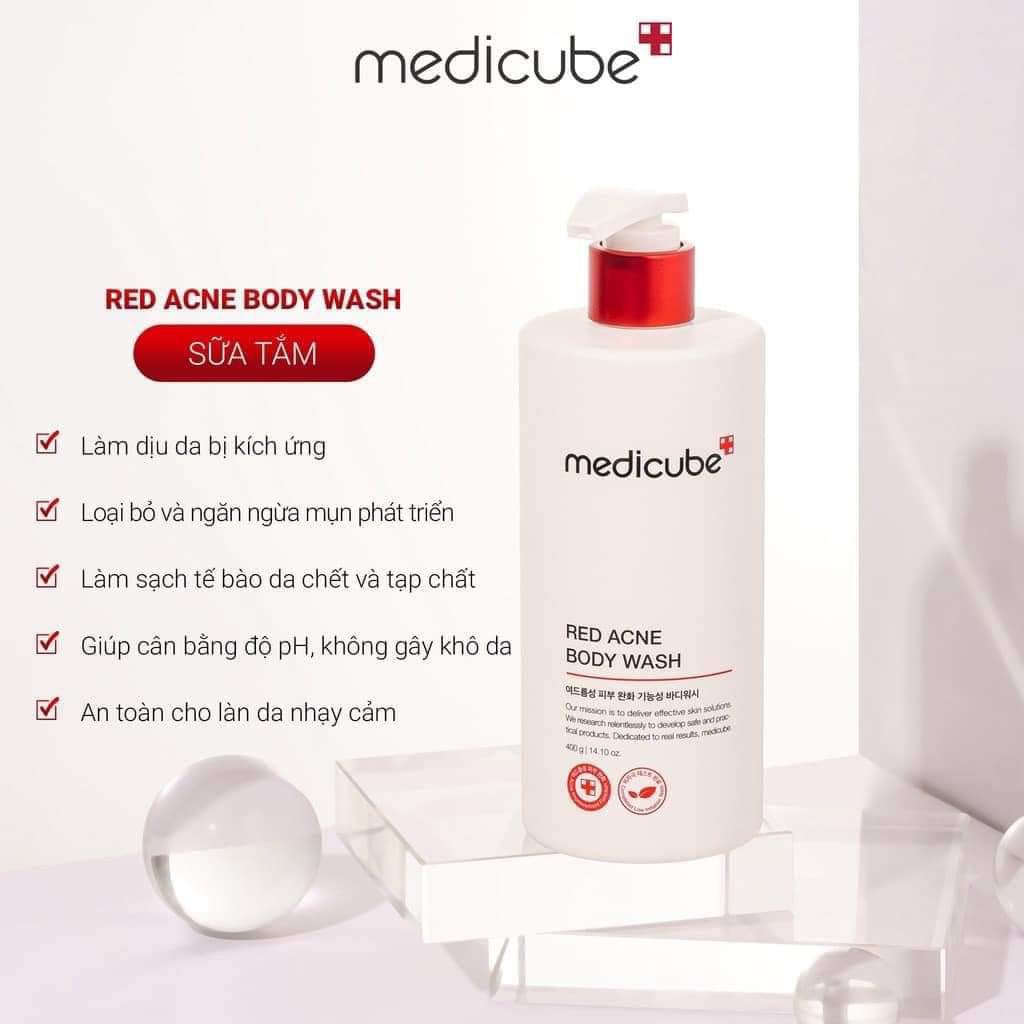 Sữa tắm cho da mụn Medicube RED ACNE BODY WASH 400ml