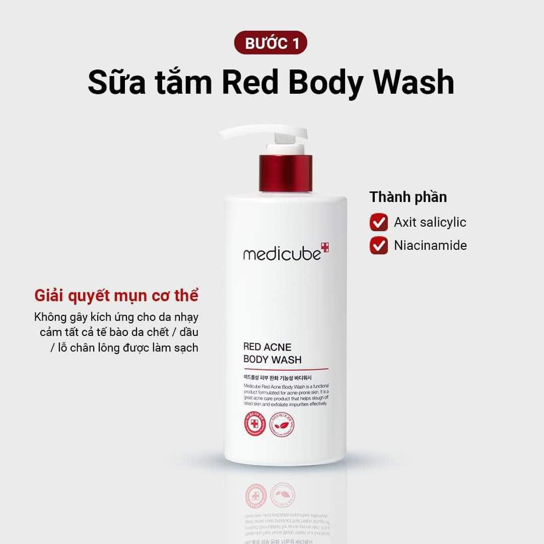Sữa tắm cho da mụn Medicube RED ACNE BODY WASH 400ml