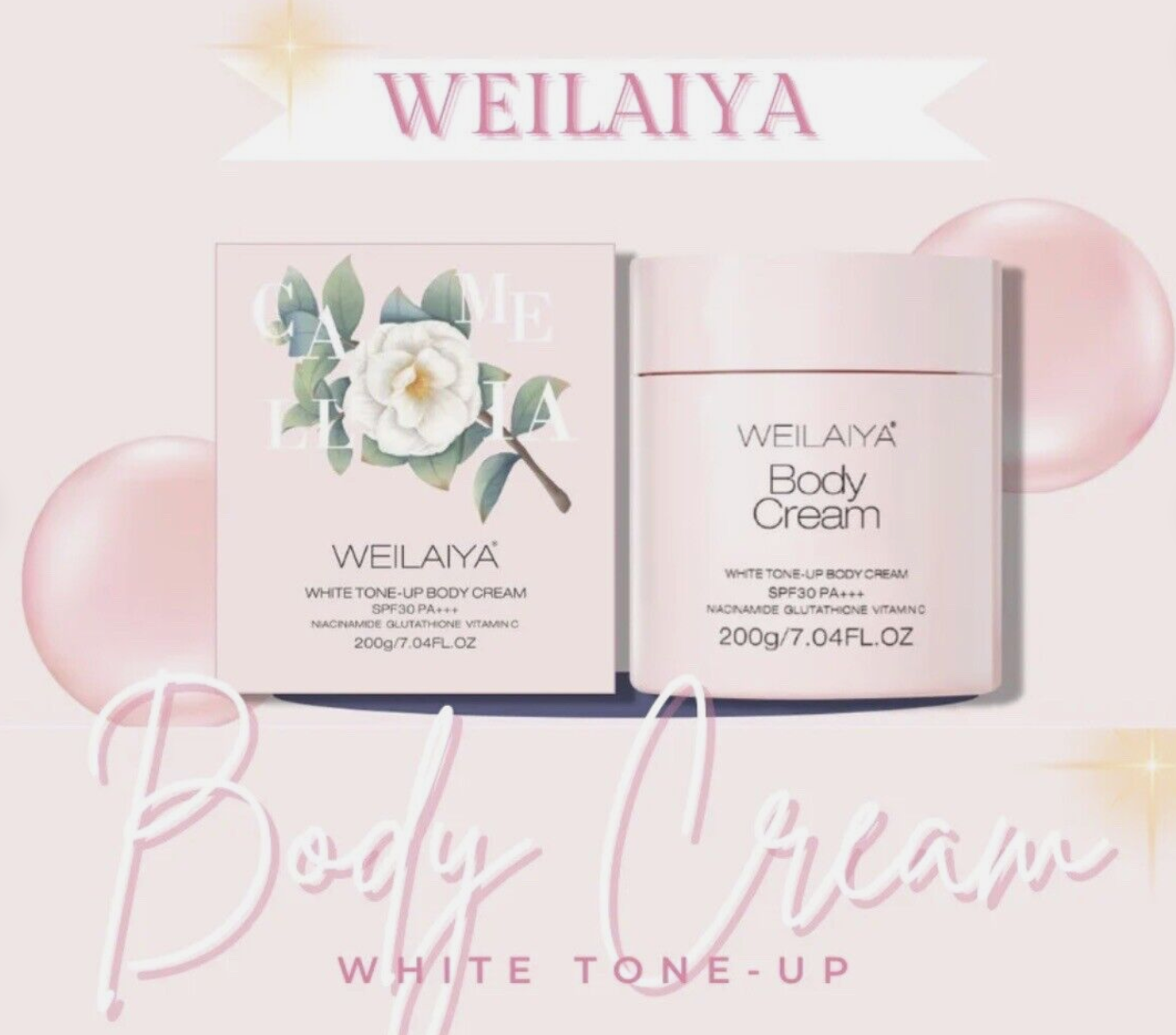 Weilaiya Face & Body Day Cream (Kem Trắng Da) 200G