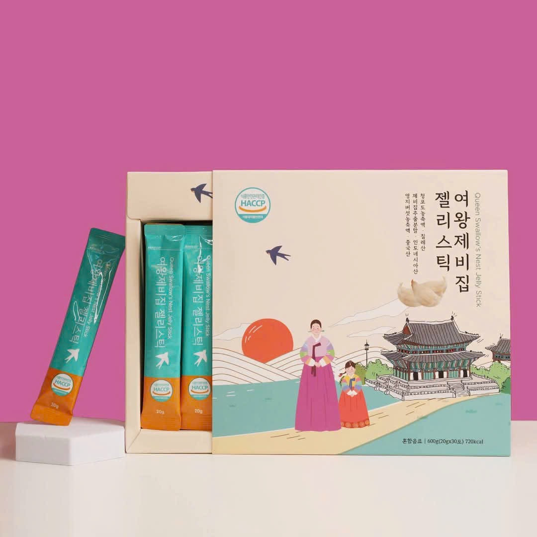 Thạch Yến Linh Chi Collagen
여왕 제비집 젤리 스틱 30 Tép