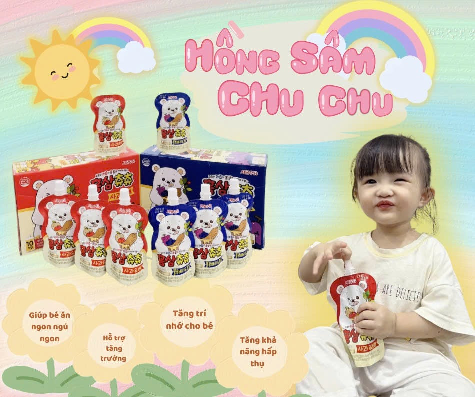Nước Hồng Sâm Chu Chu/ Chuchu Hàn Quốc 10 Gói
