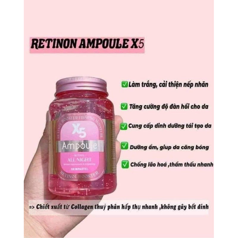Tinh Chất Ủ Bóng - Skinpastel Ampule X5 Retinol All Night Skinpastel 250ML