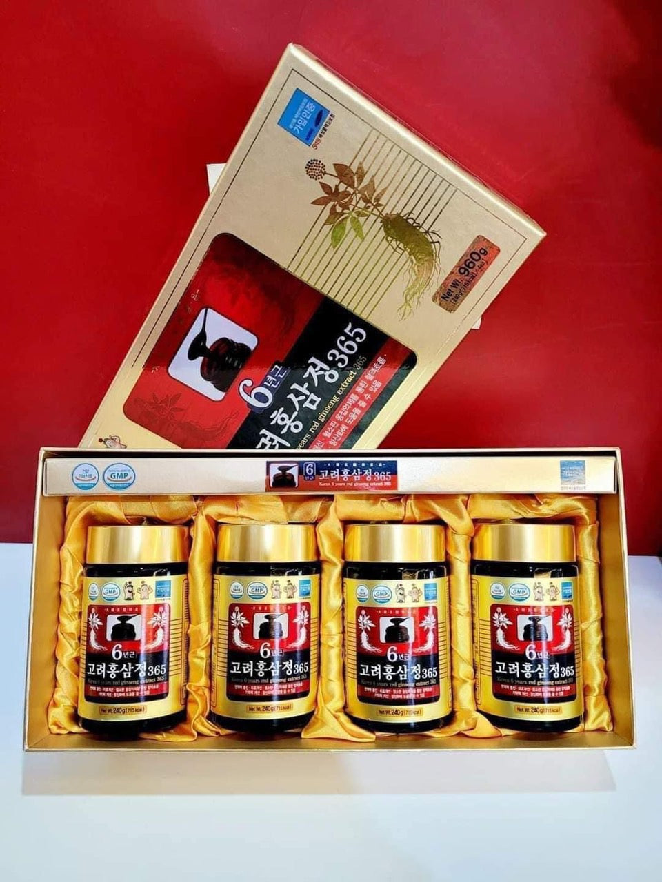Cao hồng sâm cô đặc cao cấp 6 năm tuổi 365 premium (set 4 lọ)