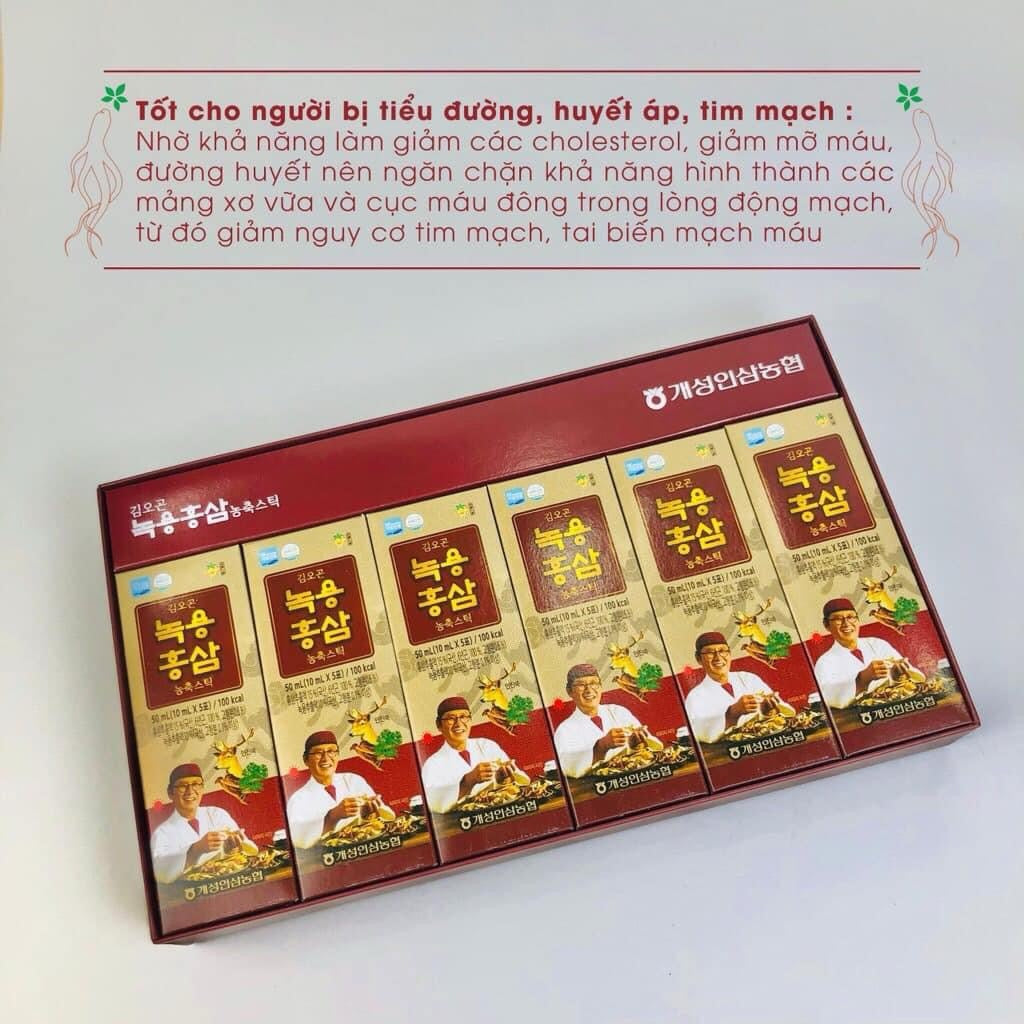 Tinh chất hồng sâm đỏ nhung hươu dược sỹ Kim Oh-Gon 
30 Gói