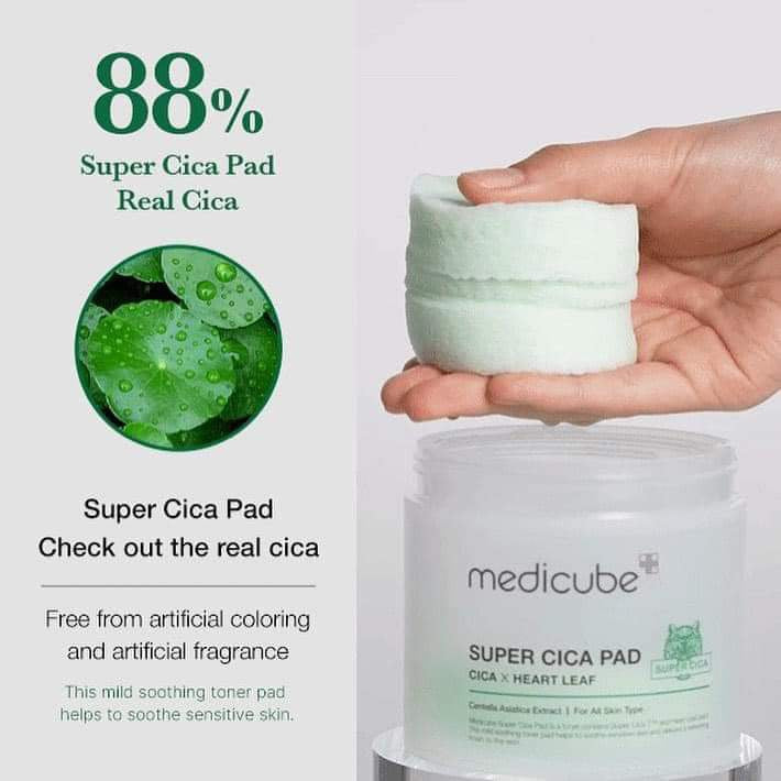 Toner Dịu Da Nhạy Cảm Medicube Super Cica Pad (Vegan) 150g/70 miếng