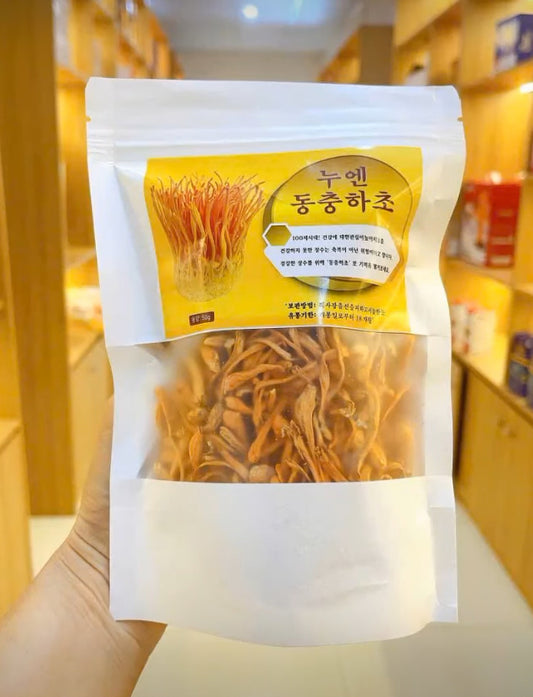 ĐÔNG TRÙNG HẠ THẢO DẠNG CÂY NẤM KHÔ Hàn Quốc 50g