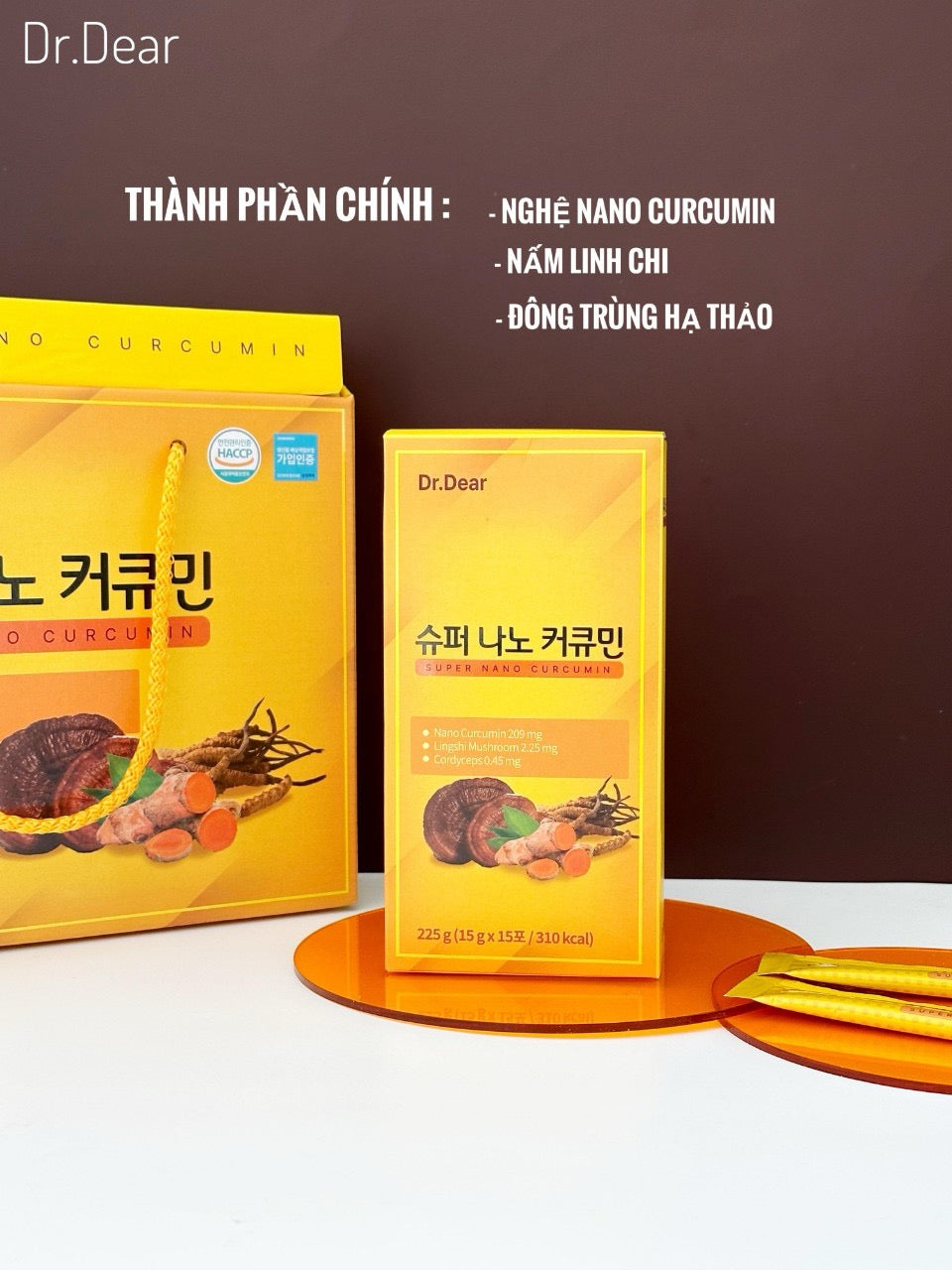 Thạch Nghệ Vị Xoài Super Nano Curcumin HQ 30 gói