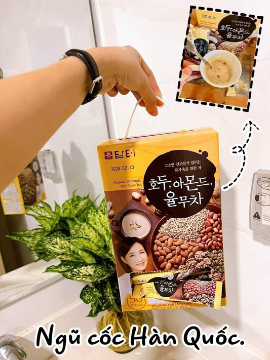 Bột Ngũ Cốc Cô Gái Hàn Quốc (Damtuh Korea Walnut Almond Adlay Power Meal) 50 gói