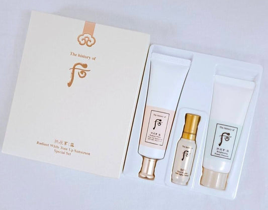 Set Kem chống nắng Whoo Radiant White Tone Up Sunscreen Spf50+/pa++++