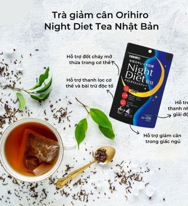 Trà giảm cân NIGHT DIET TEA ORIHIRO - Japan