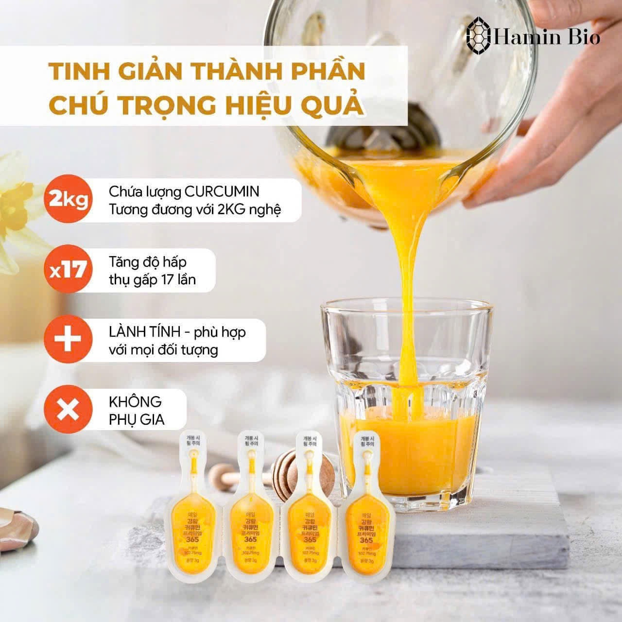 Tinh Nghệ Nano Curcumin Premium 365 Hamin Bio Hàn Quốc 32 Tép