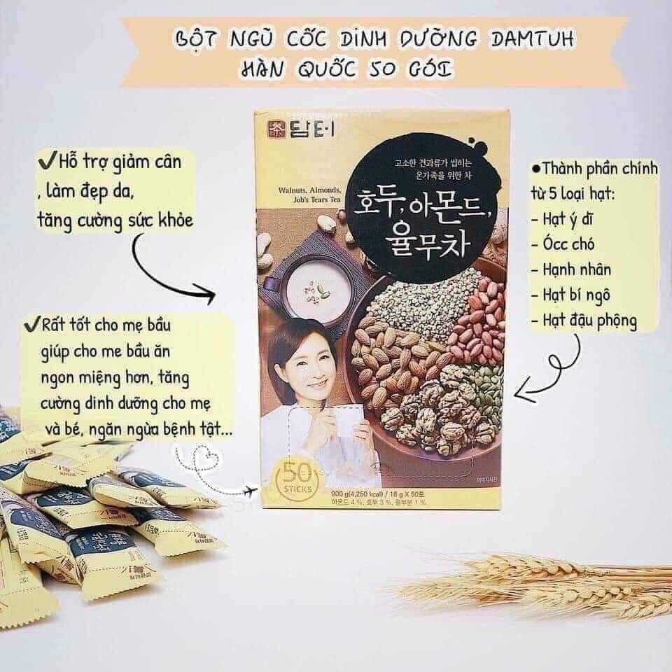 Bột Ngũ Cốc Cô Gái Hàn Quốc (Damtuh Korea Walnut Almond Adlay Power Meal) 50 gói