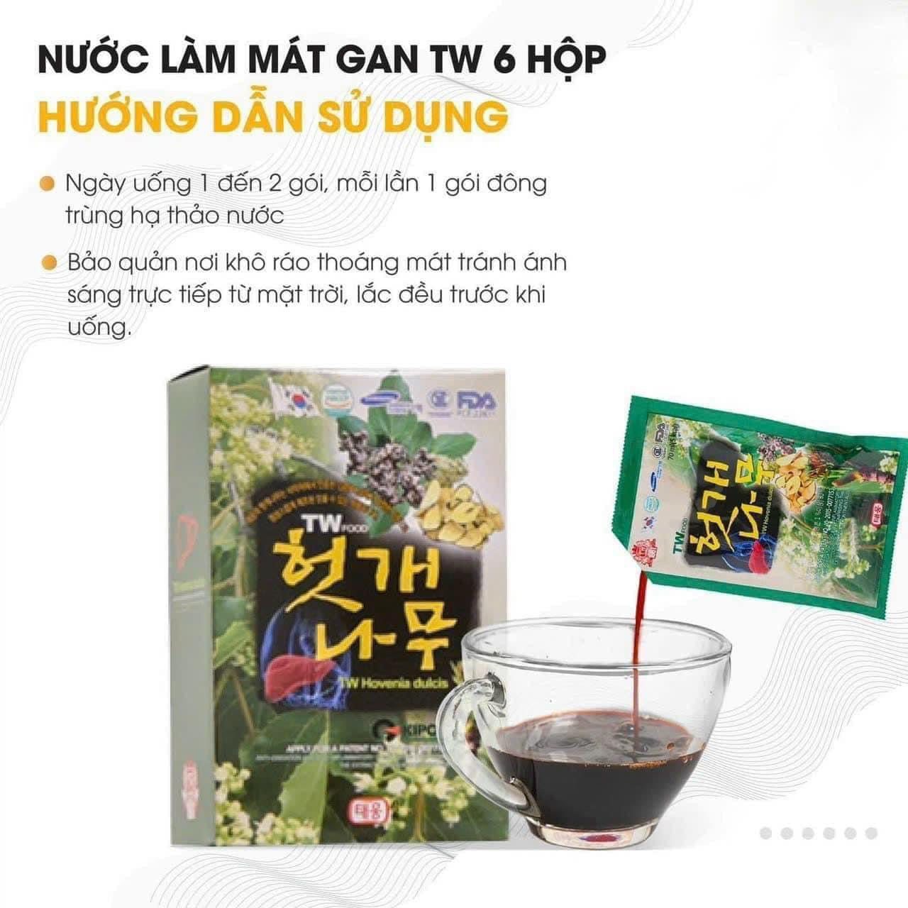 NƯỚC UỐNG THẢO DƯỢC BỔ GAN- MÁT GAN- GIẢI ĐỘC - GIẢI RƯỢU TW HÀN