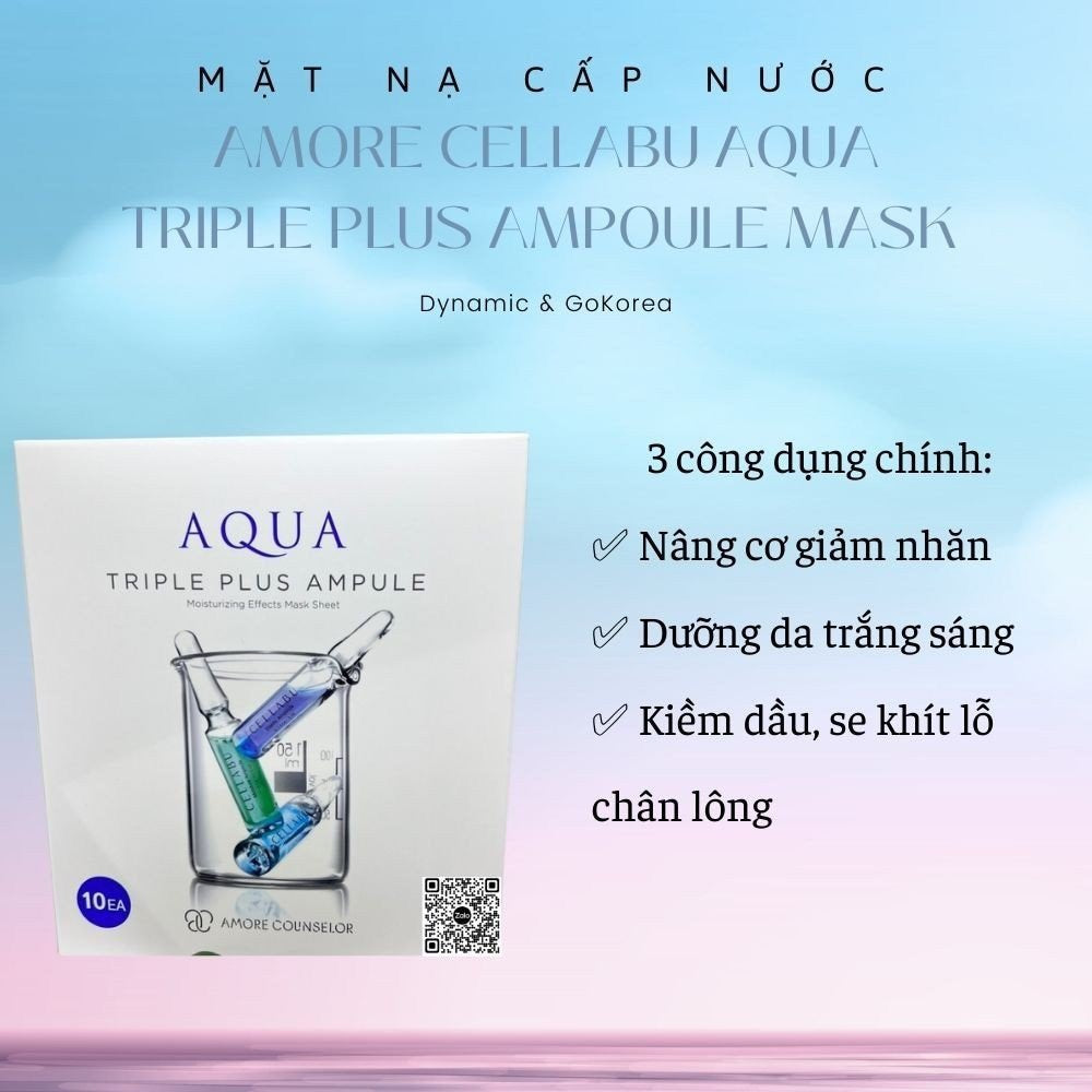 MẶT NẠ AMORE AQUATRIPLE PLUS AMPOULE MASK ( hộp 10 miếng