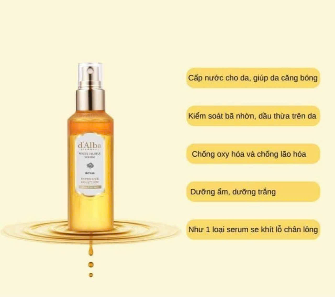 Tinh chất xịt khoáng D’Alba Roya làm trắng, chống nhăn 100ml