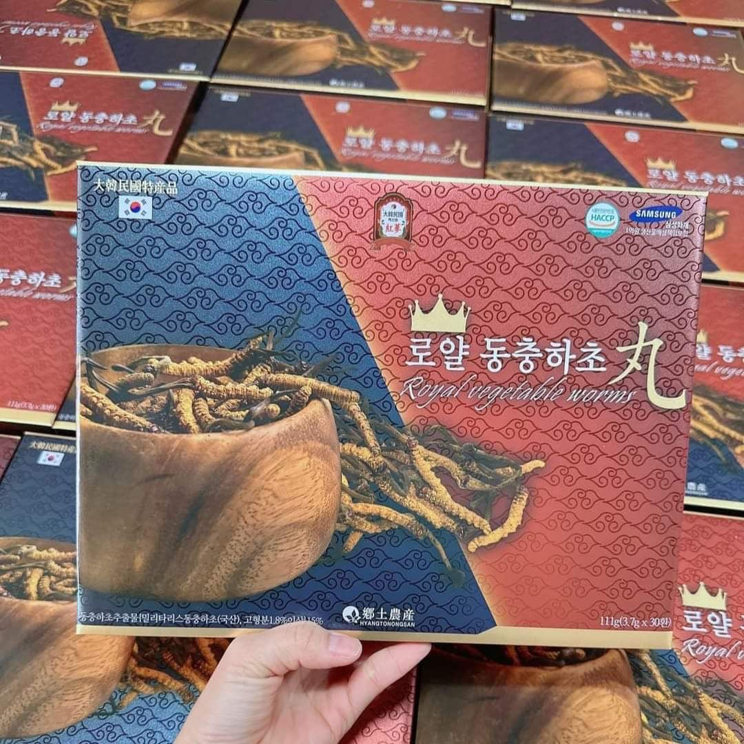 Golden Royal Vegetable Worms (Viên Uống Đông Trùng Hạ Thảo - Cân Bằng Huyết Áp, chống đột quỵ