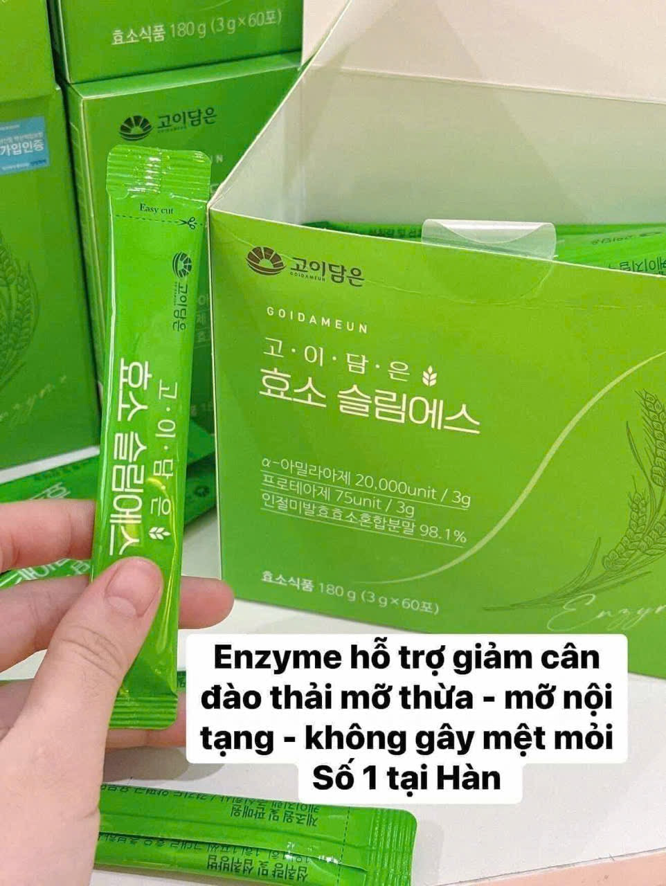 Detox giảm cân an toàn với Enzyme GOIDAMEUN Hàn Quốc 60 Gói