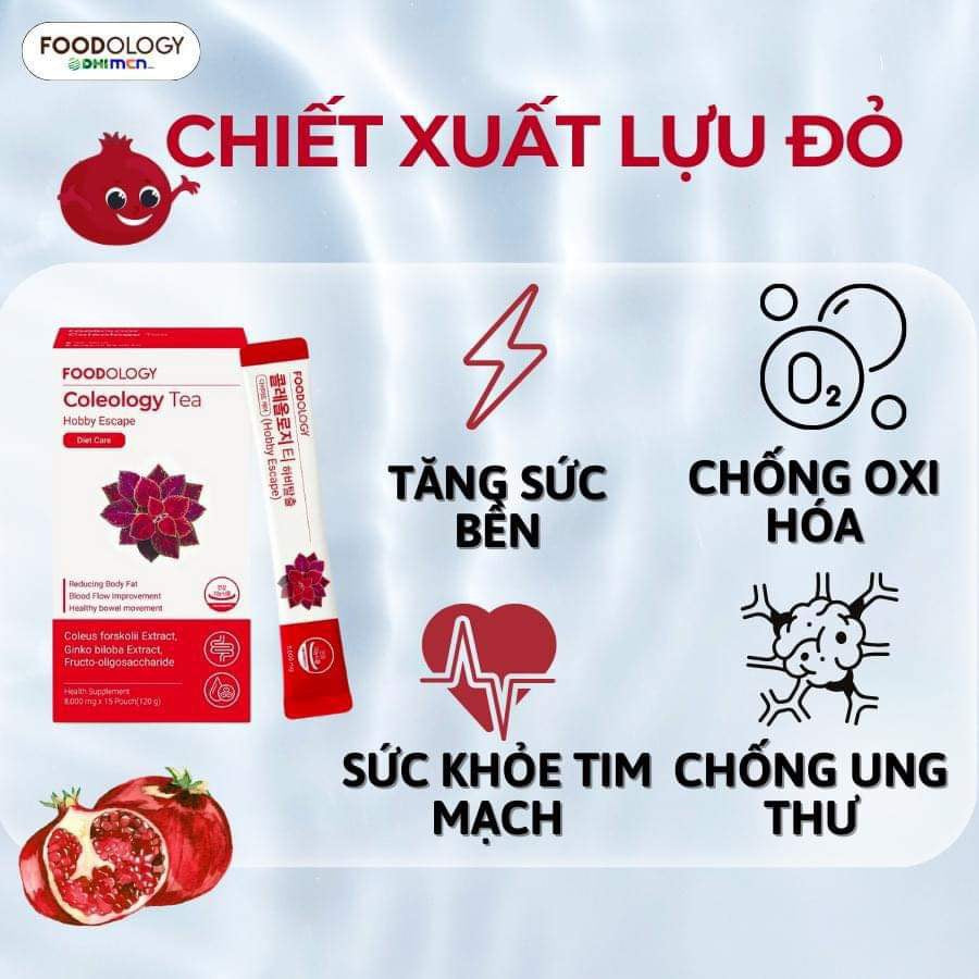 COLEOLOGY TEA - Trà Tía Tô Lựu Đỏ Hàn Quốc 15 gói nhỏ