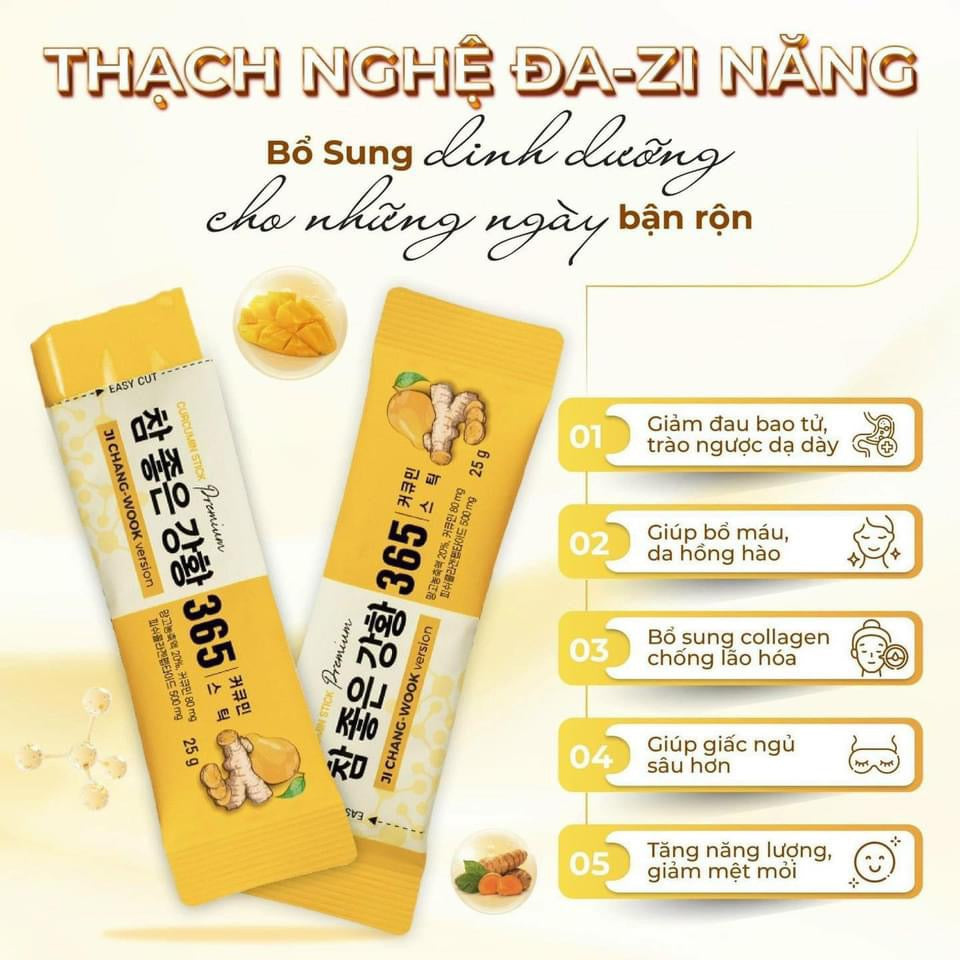 Thạch Nghệ Nano Xoài 365 𝗣remium 30 thanh