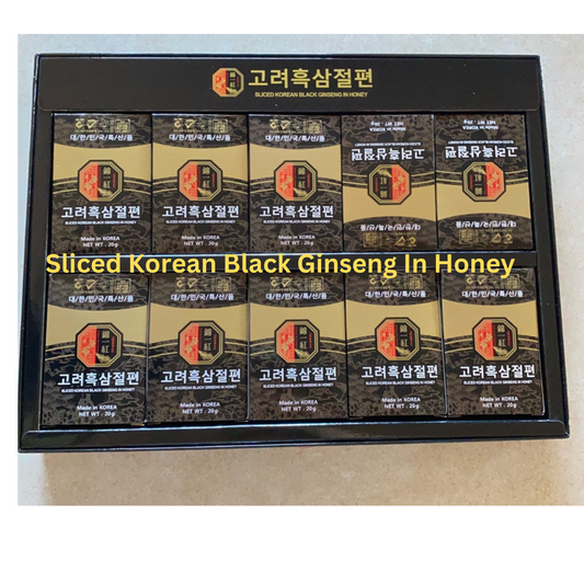 Hắc Sâm Thái Lát Tẩm Mật Ong Hộp 20G X 10 Gói Hàn Quốc