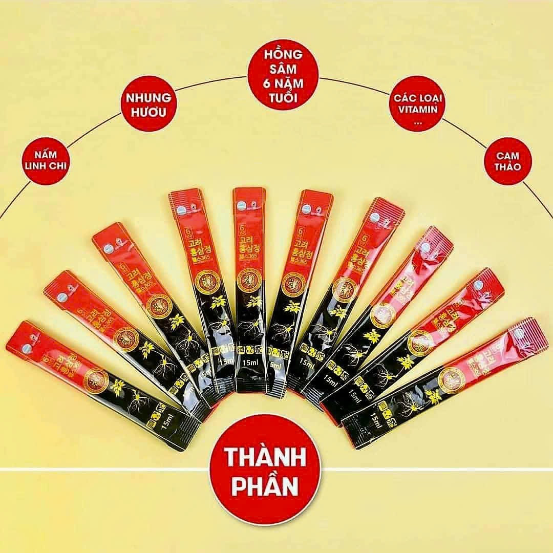 Nước Hồng Sâm Cô Đặc Người Lớn 𝟯𝟲𝟱/ 30 Gói nhỏ