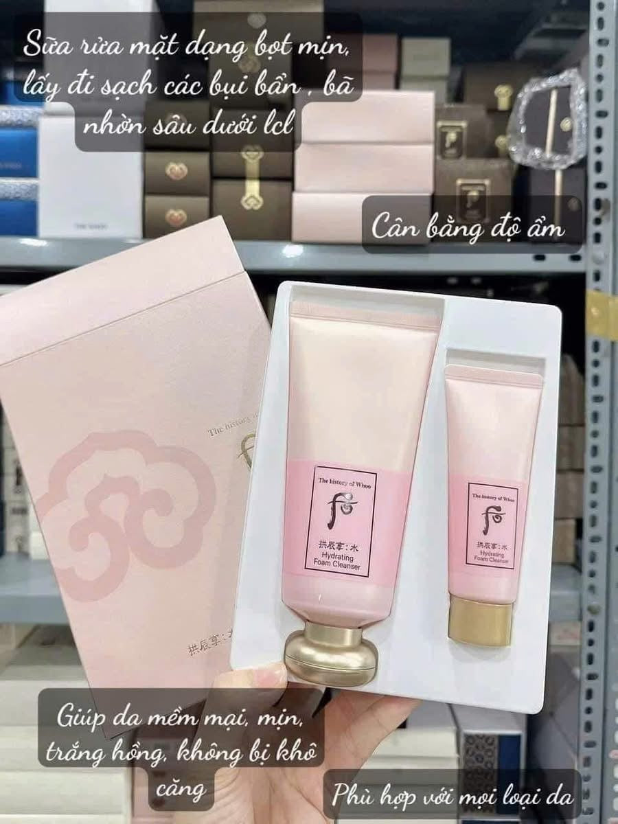 𝐒𝐞𝐭 𝐬𝐮̛̃𝐚 𝐫𝐮̛̉𝐚 𝐦𝐚̣̆𝐭 𝐖𝐡𝐨𝐨 𝐇𝐨̂̀𝐧𝐠 𝐅𝐨𝐚𝐦 𝐂𝐥𝐞𝐚𝐧𝐬𝐞r 180ml + 40ml