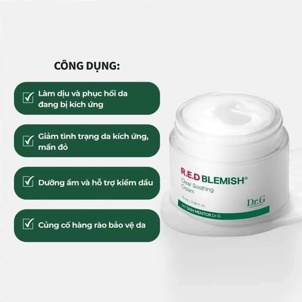 Kem Duỡng Ẩm DR.G R.E.D Blemish Clear Soothing Cream