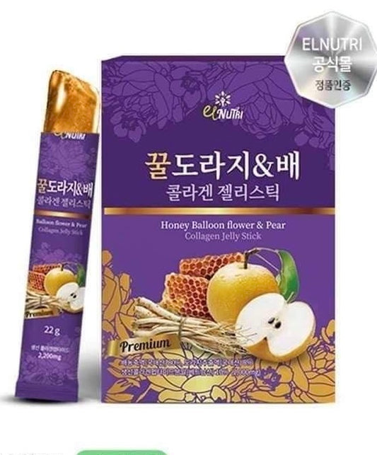 Thạch Lê Hồng Sâm Mật Ong Collagen ELNUTRI Hàn Quốc
(30 gói)
