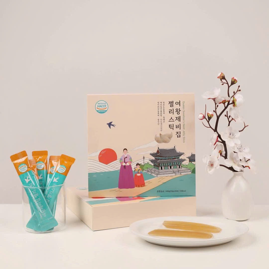 Thạch Yến Linh Chi Collagen
여왕 제비집 젤리 스틱 30 Tép