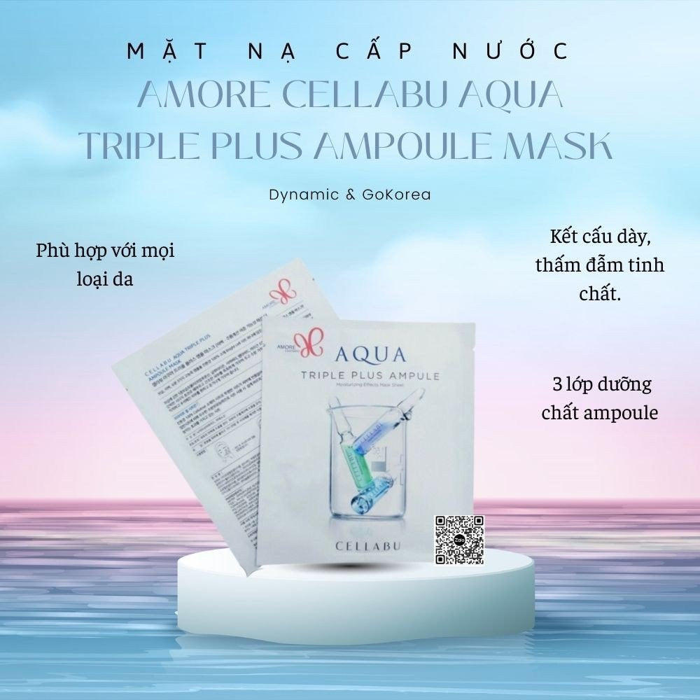 MẶT NẠ AMORE AQUATRIPLE PLUS AMPOULE MASK ( hộp 10 miếng