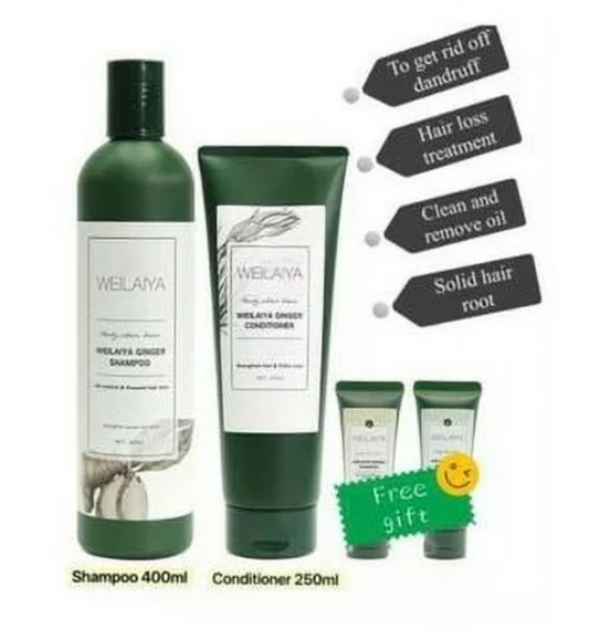 Weilaiya Ginger Shampoo & Conditioner For Normal/Oily (Gội Xả Gừng cho da đầu dau)