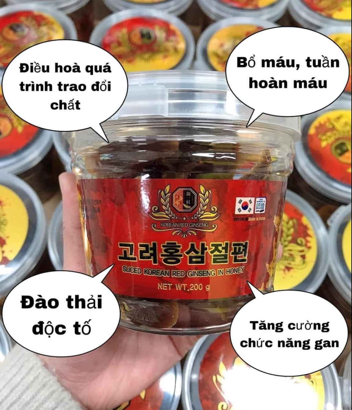 Hồng Sâm Thái Lát Tẩm Mật Ong 6 Năm 200g
