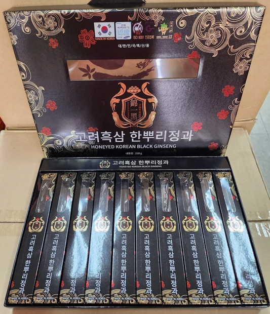 Hắc Sâm Nguyên Củ Tẩm Mật Ong (10 Củ)