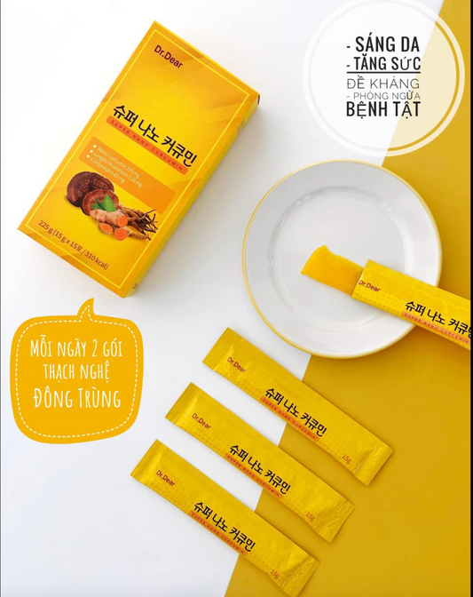 Thạch Nghệ Vị Xoài Super Nano Curcumin HQ 30 gói