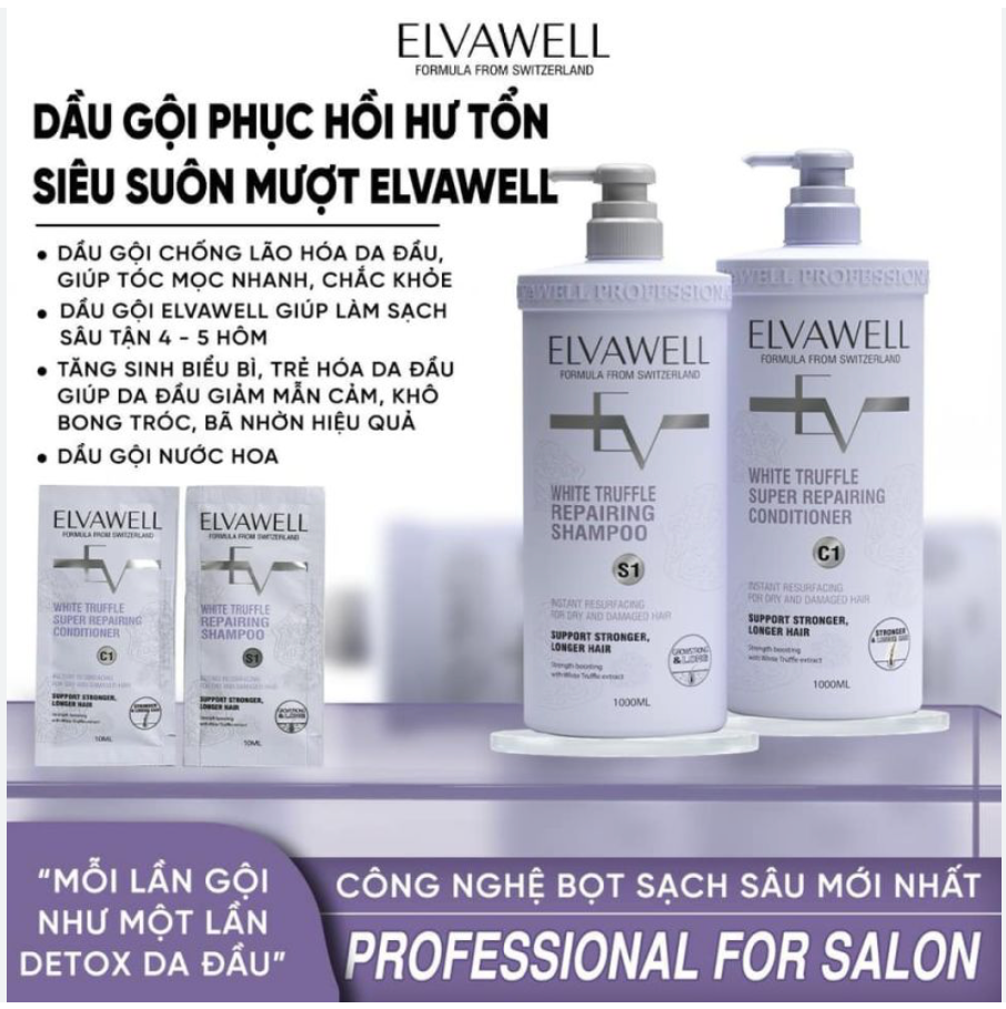 Dầu Gội Xả Phục Hồi Hư Tổn Elvawell