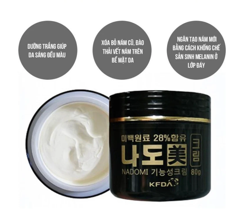 KEM DƯỠNG TRỊ NÁM ĐÔNG Y THẢO DƯỢC NADOMI HÀN QUỐC 80g