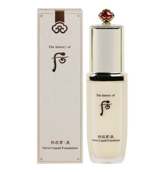 Kem nền Whoo Velvet Liquid Foundation dưỡng trắng, che khuyết điểm, chống nắng và dưỡng da chống lão hoá 40ml