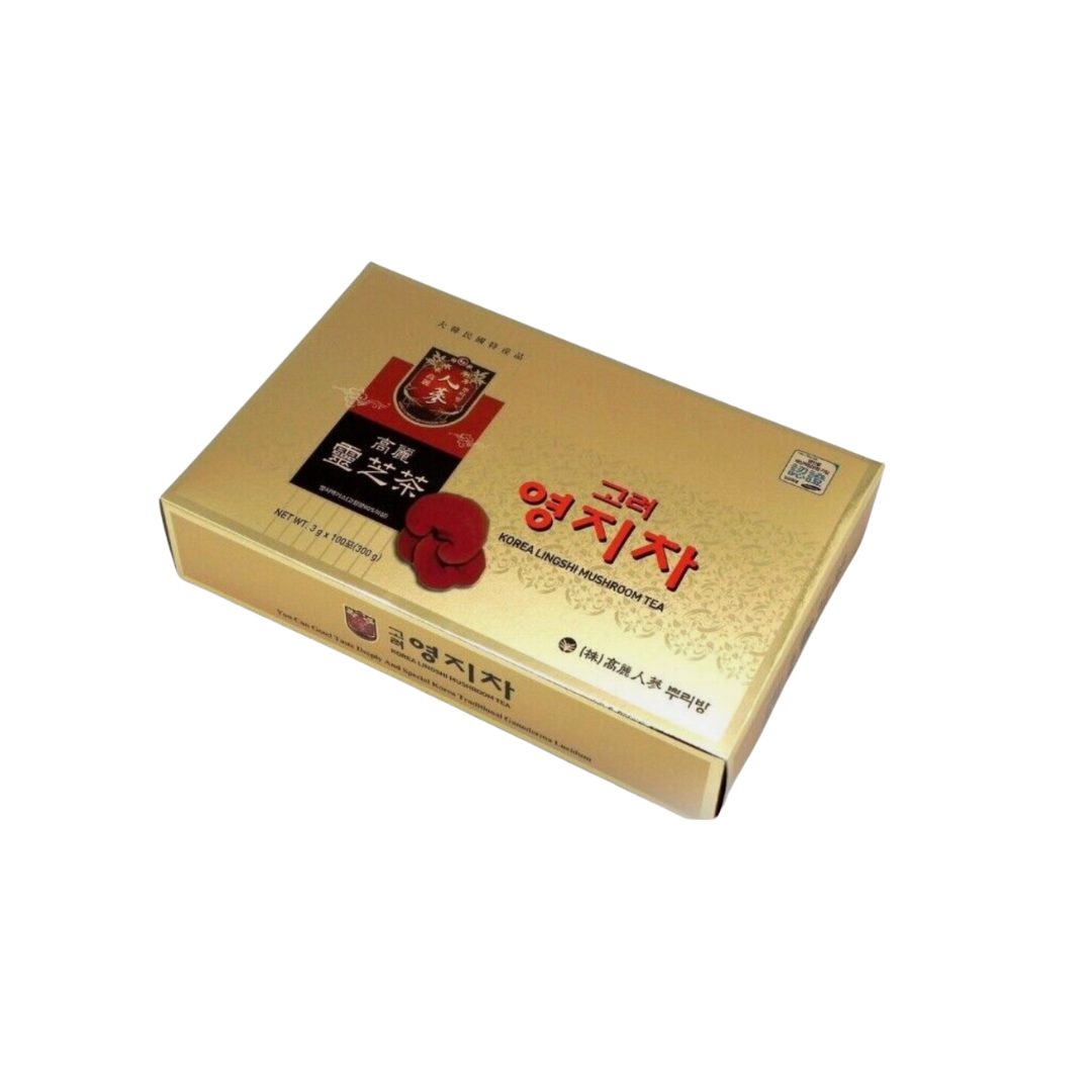 Korea Lingzhi Mushroom Tea Trà Nấm Linh Chi đỏ Hàn Quốc (3g x 100 goi)